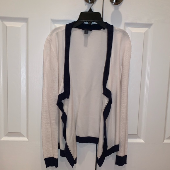 Tommy Hilfiger white and navy cardigan - Picture 1 of 2